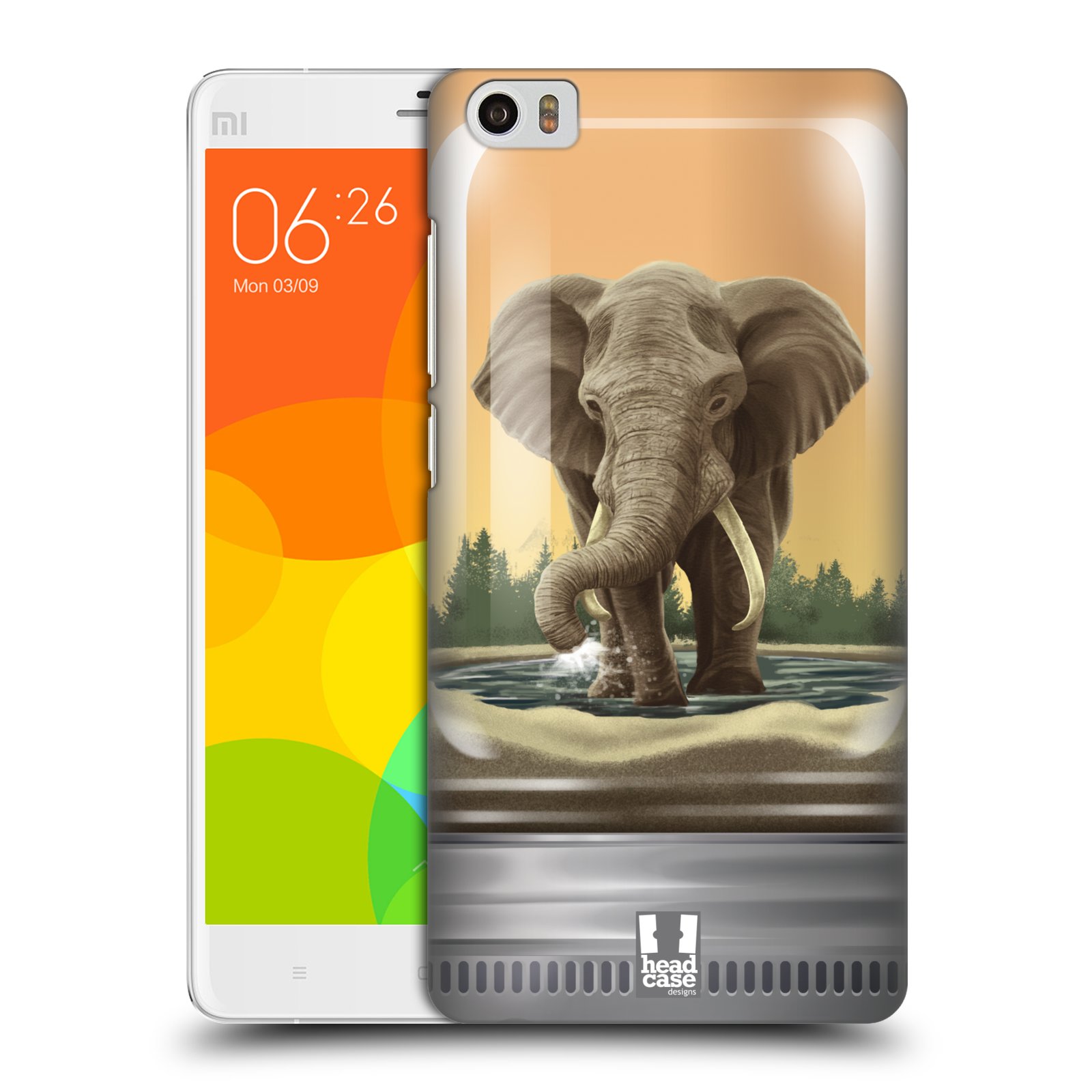 HEAD CASE pevný plastový obal na mobil XIAOMI Mi Note vzor Zvířátka v těžítku slon
