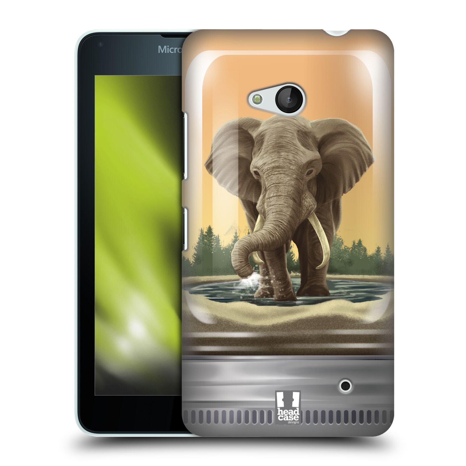 HEAD CASE plastový obal na mobil Nokia Lumia 640 vzor Zvířátka v těžítku slon
