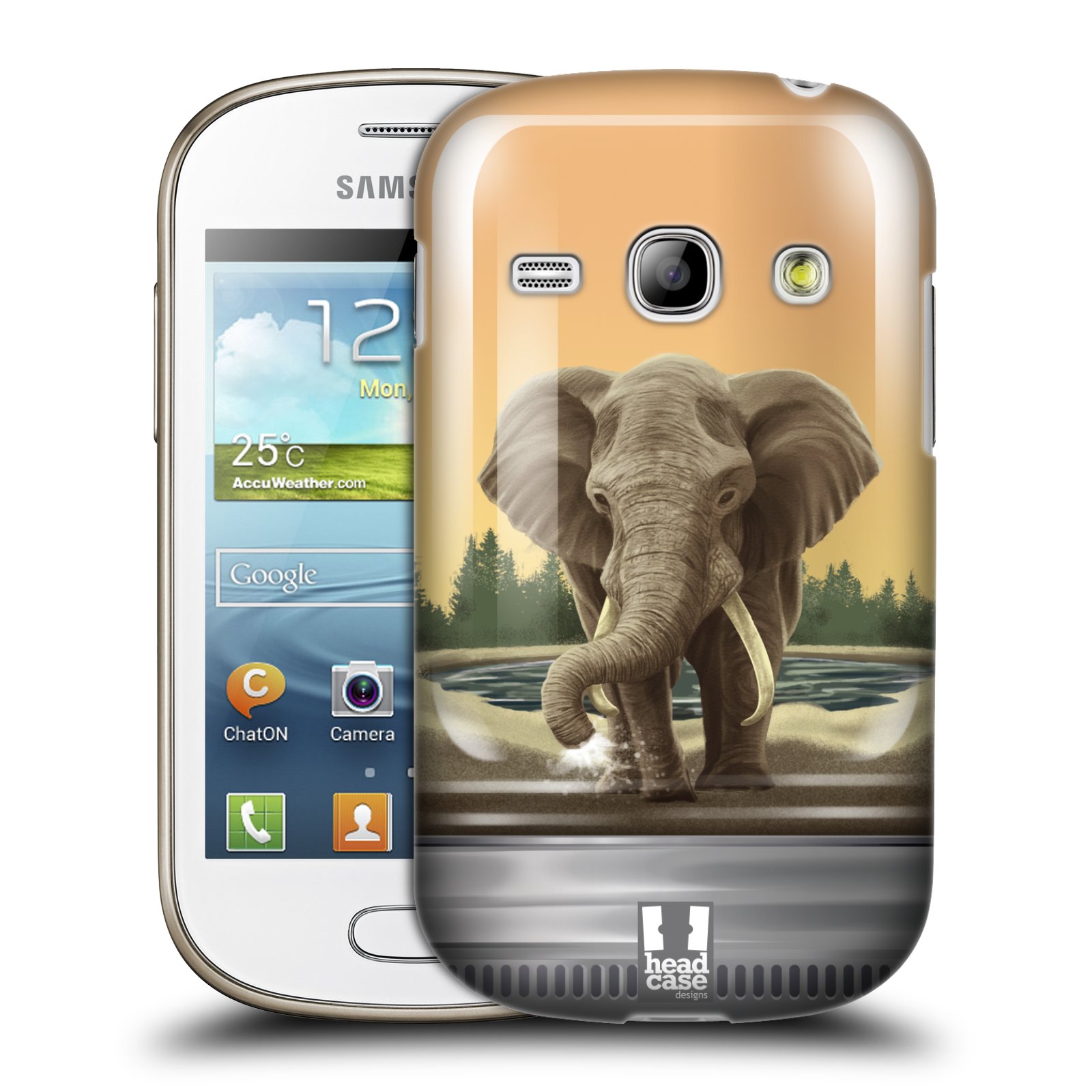 HEAD CASE plastový obal na mobil SAMSUNG GALAXY FAME (S6810) vzor Zvířátka v těžítku slon