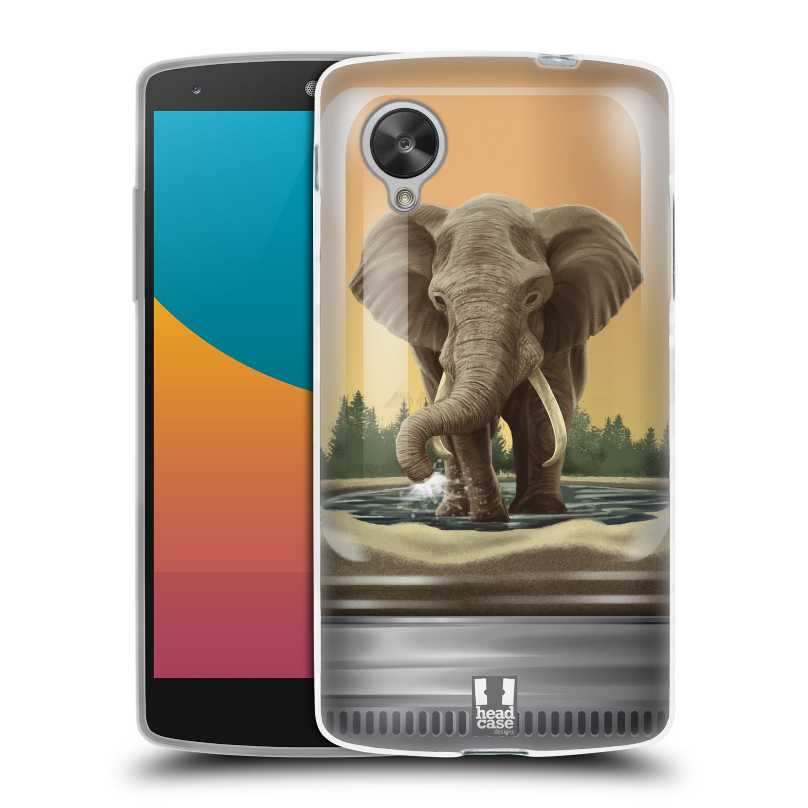 HEAD CASE silikonový obal na mobil LG NEXUS 5 (D821) vzor Zvířátka v těžítku slon