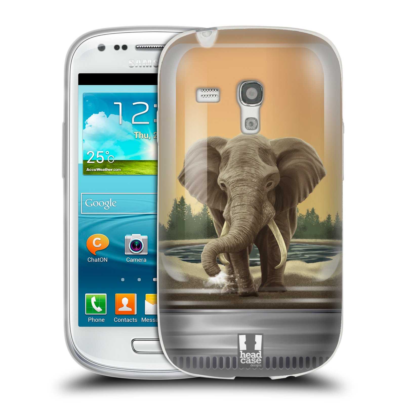 HEAD CASE silikonový obal na mobil Samsung Galaxy S3 MINI i8190 vzor Zvířátka v těžítku slon