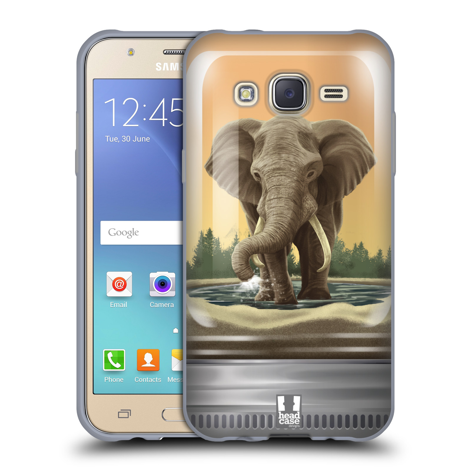 HEAD CASE silikonový obal na mobil Samsung Galaxy J5, J500, (J5 DUOS) vzor Zvířátka v těžítku slon