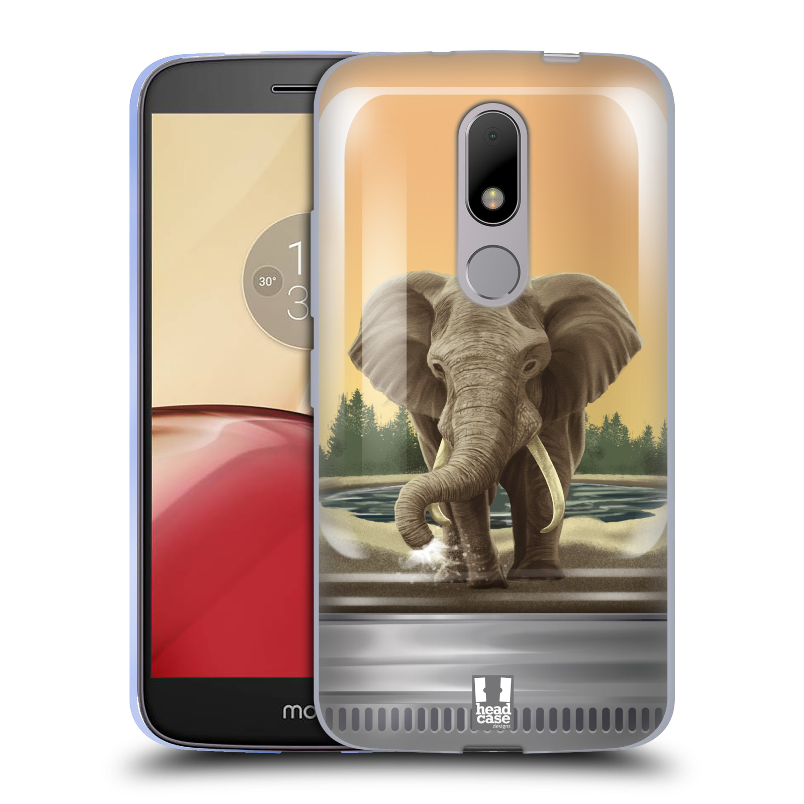 HEAD CASE silikonový obal na mobil Lenovo Moto M vzor Zvířátka v těžítku slon