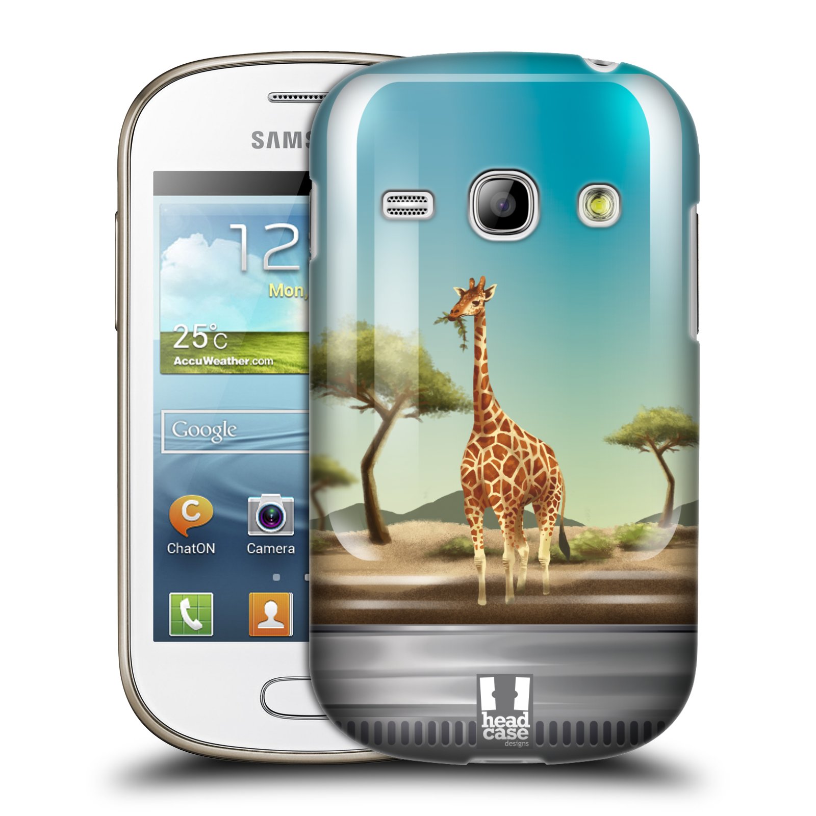 HEAD CASE plastový obal na mobil SAMSUNG GALAXY FAME (S6810) vzor Zvířátka v těžítku žirafa