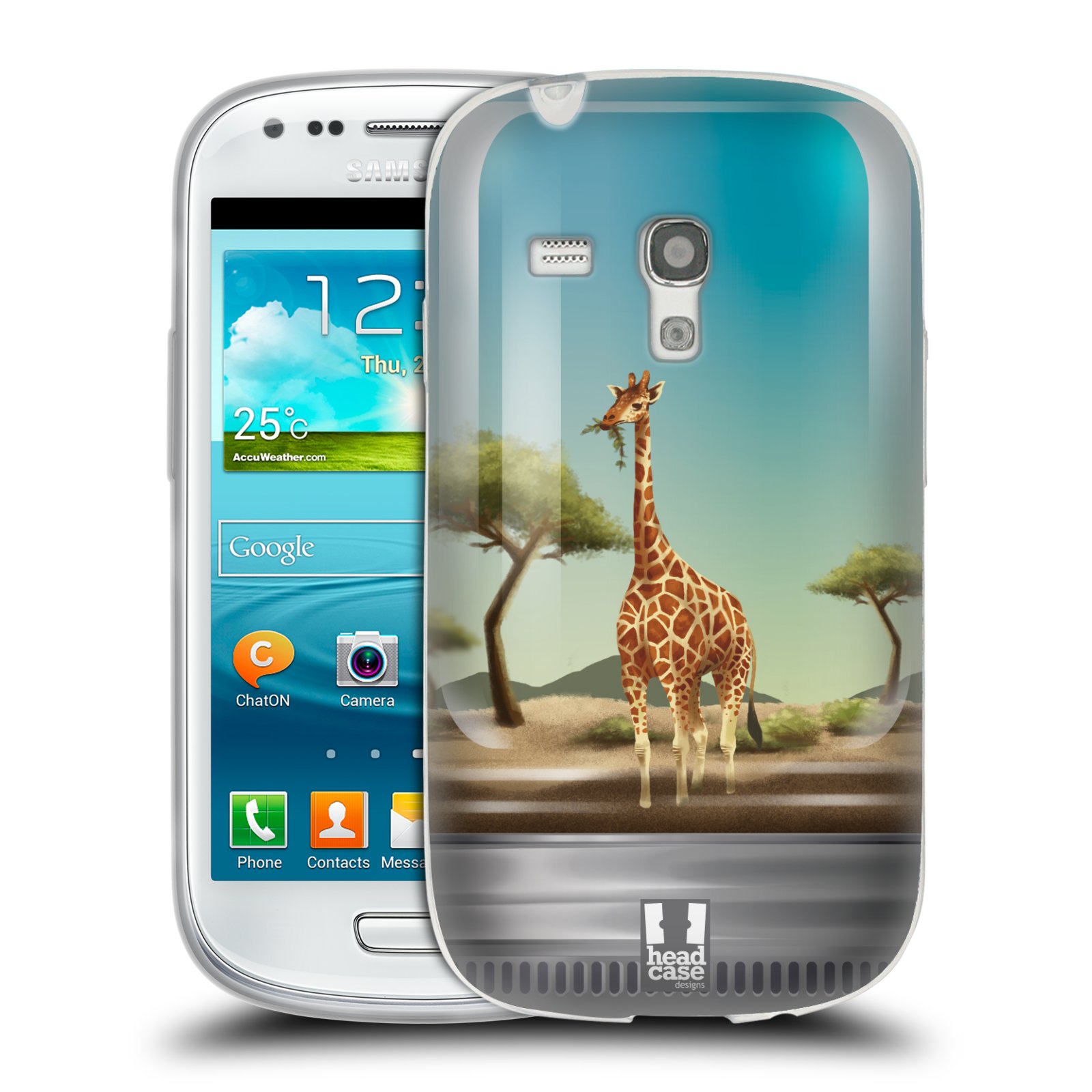 HEAD CASE silikonový obal na mobil Samsung Galaxy S3 MINI i8190 vzor Zvířátka v těžítku žirafa