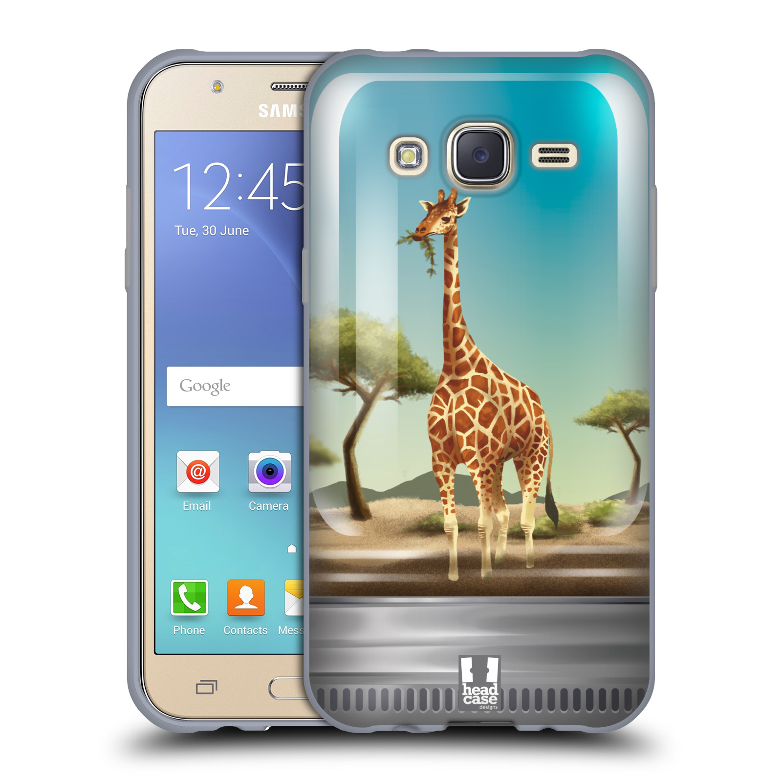 HEAD CASE silikonový obal na mobil Samsung Galaxy J5, J500, (J5 DUOS) vzor Zvířátka v těžítku žirafa