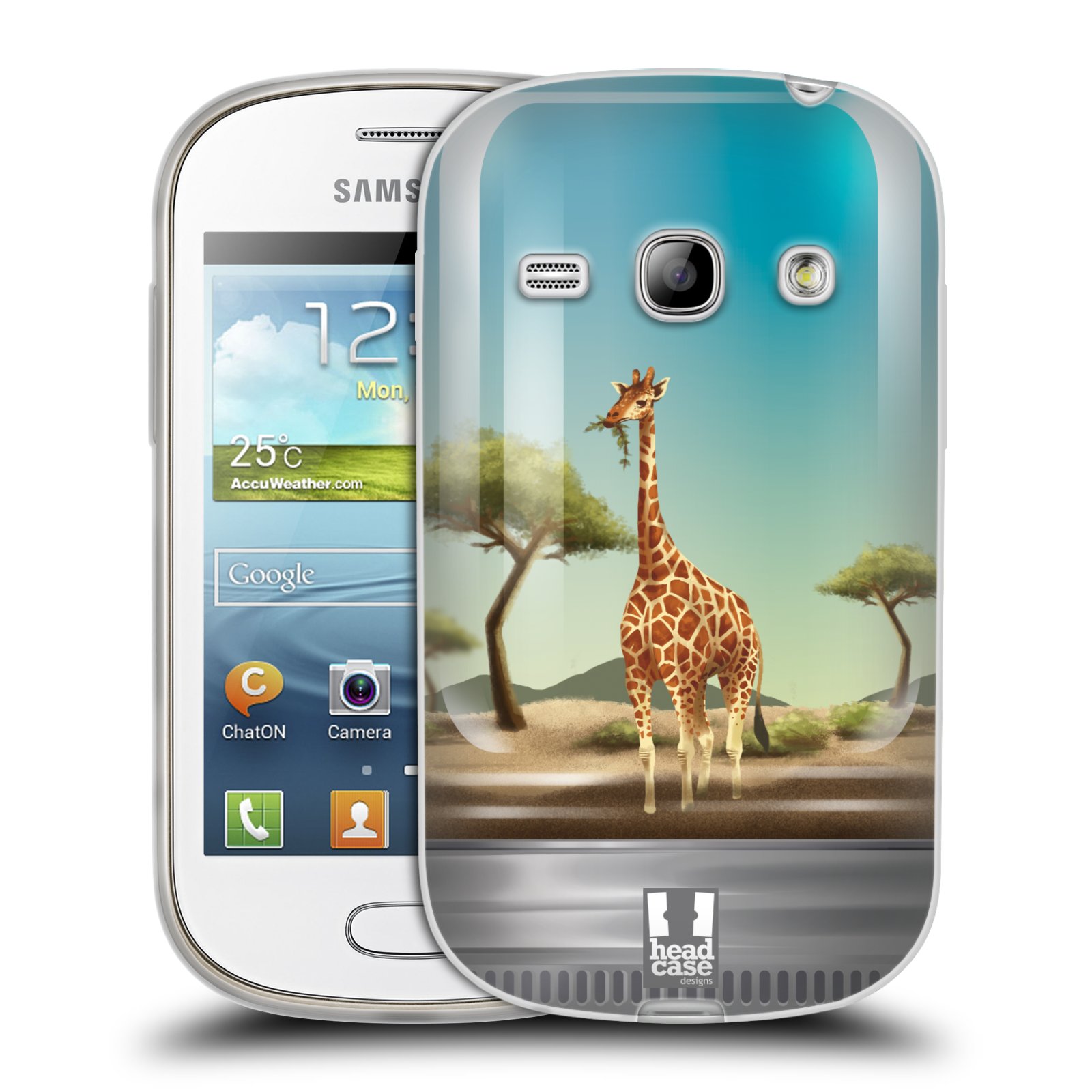 HEAD CASE silikonový obal na mobil Samsung Galaxy FAME vzor Zvířátka v těžítku žirafa