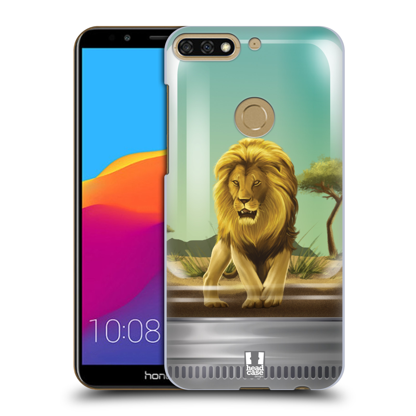 HEAD CASE plastový obal na mobil Honor 7c vzor Zvířátka v těžítku lev