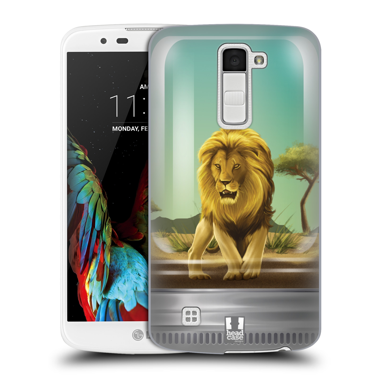 HEAD CASE plastový obal na mobil LG K10 vzor Zvířátka v těžítku lev