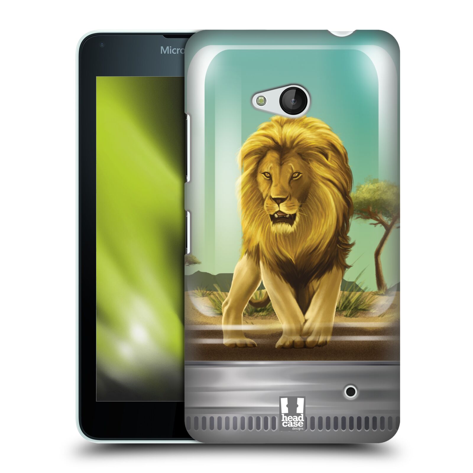 HEAD CASE plastový obal na mobil Nokia Lumia 640 vzor Zvířátka v těžítku lev