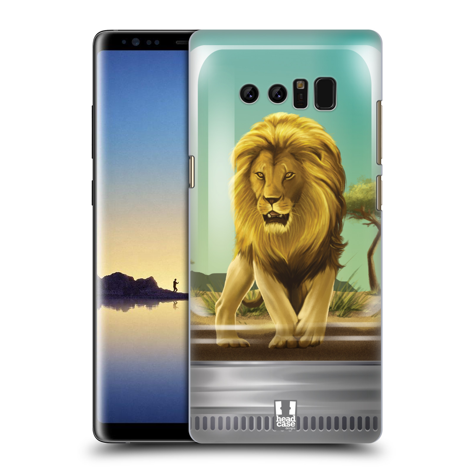 HEAD CASE plastový obal na mobil Samsung Galaxy Note 8 vzor Zvířátka v těžítku lev