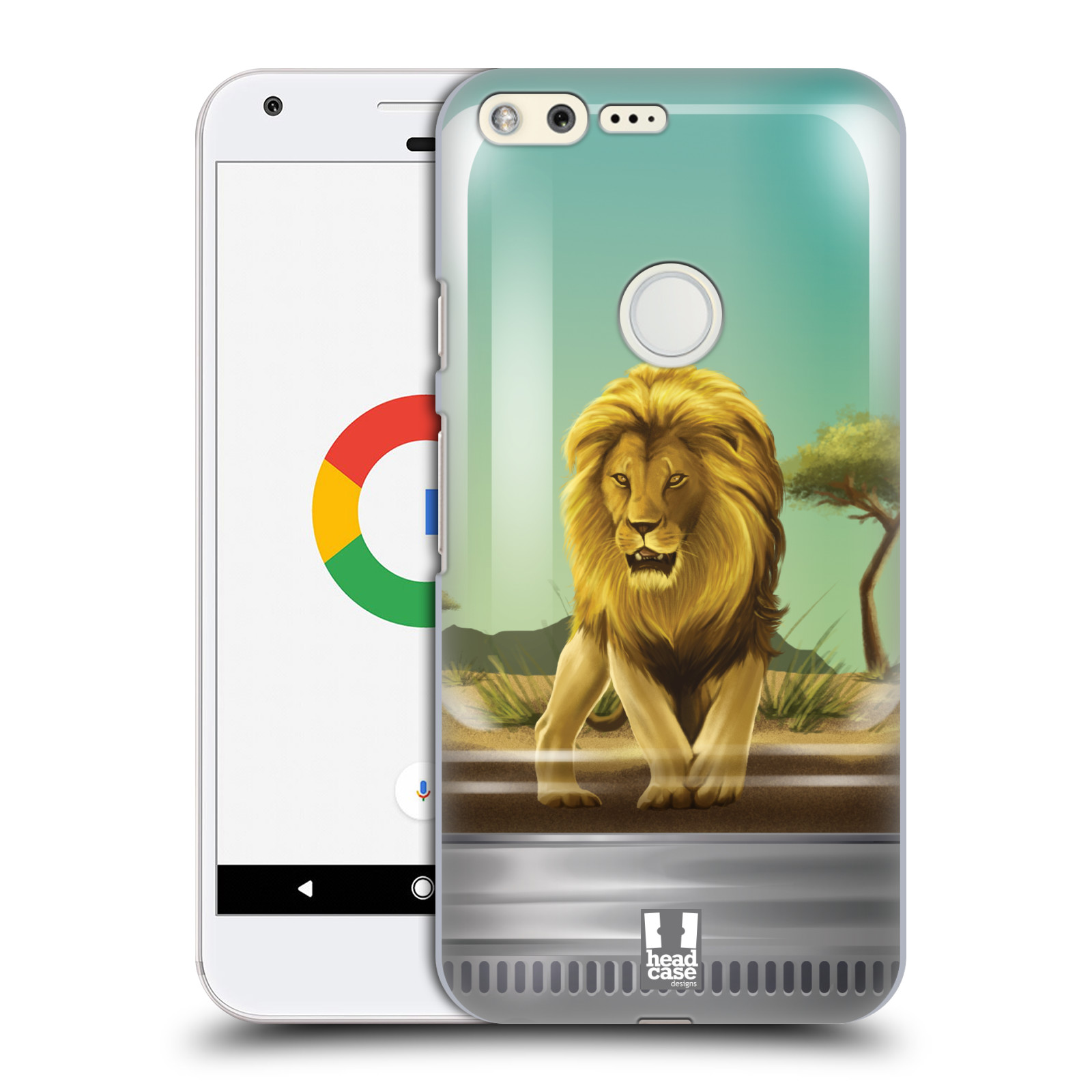 HEAD CASE plastový obal na mobil GOOGLE Pixel vzor Zvířátka v těžítku lev