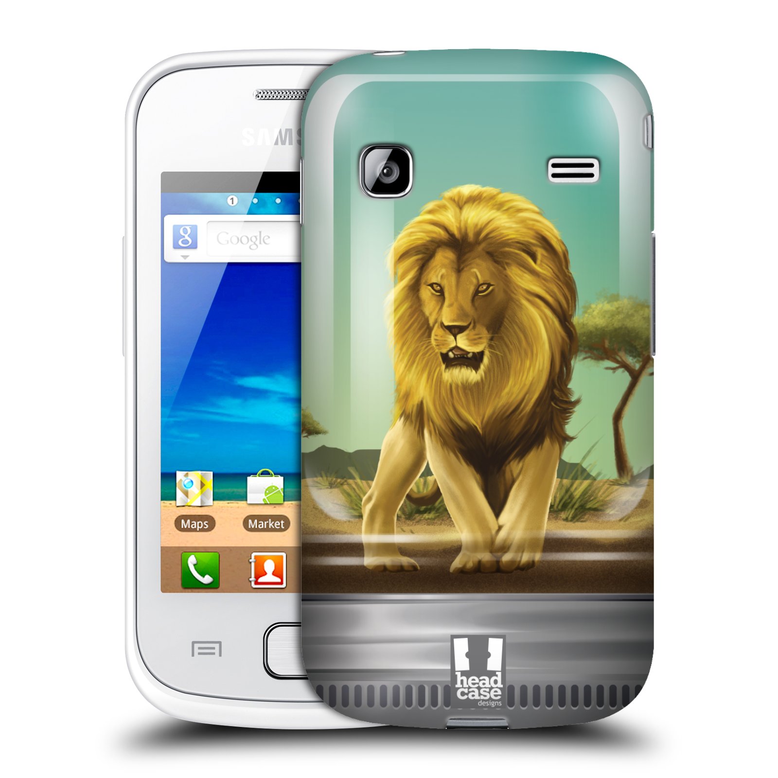 HEAD CASE plastový obal na mobil SAMSUNG GALAXY GIO (S5660) vzor Zvířátka v těžítku lev