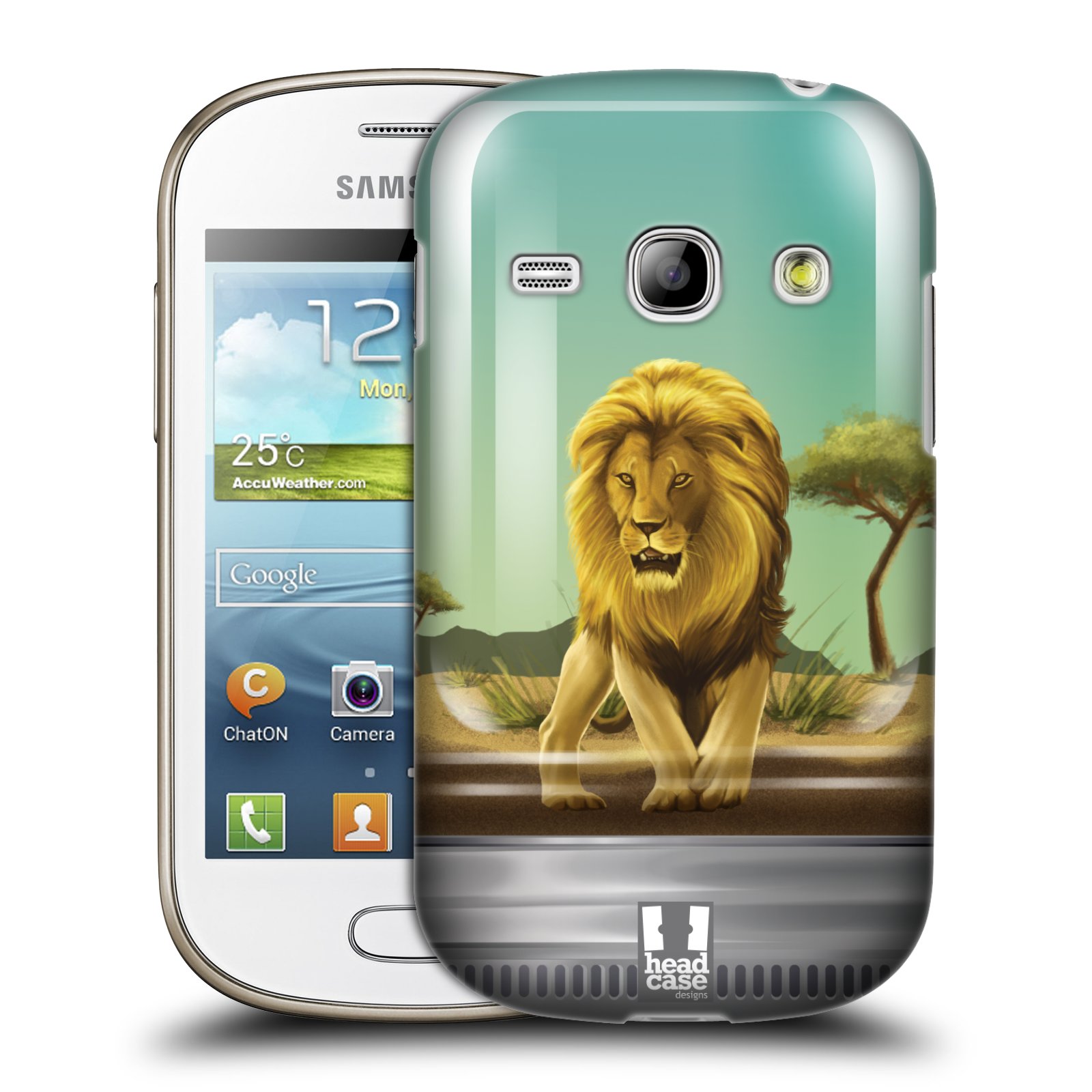 HEAD CASE plastový obal na mobil SAMSUNG GALAXY FAME (S6810) vzor Zvířátka v těžítku lev