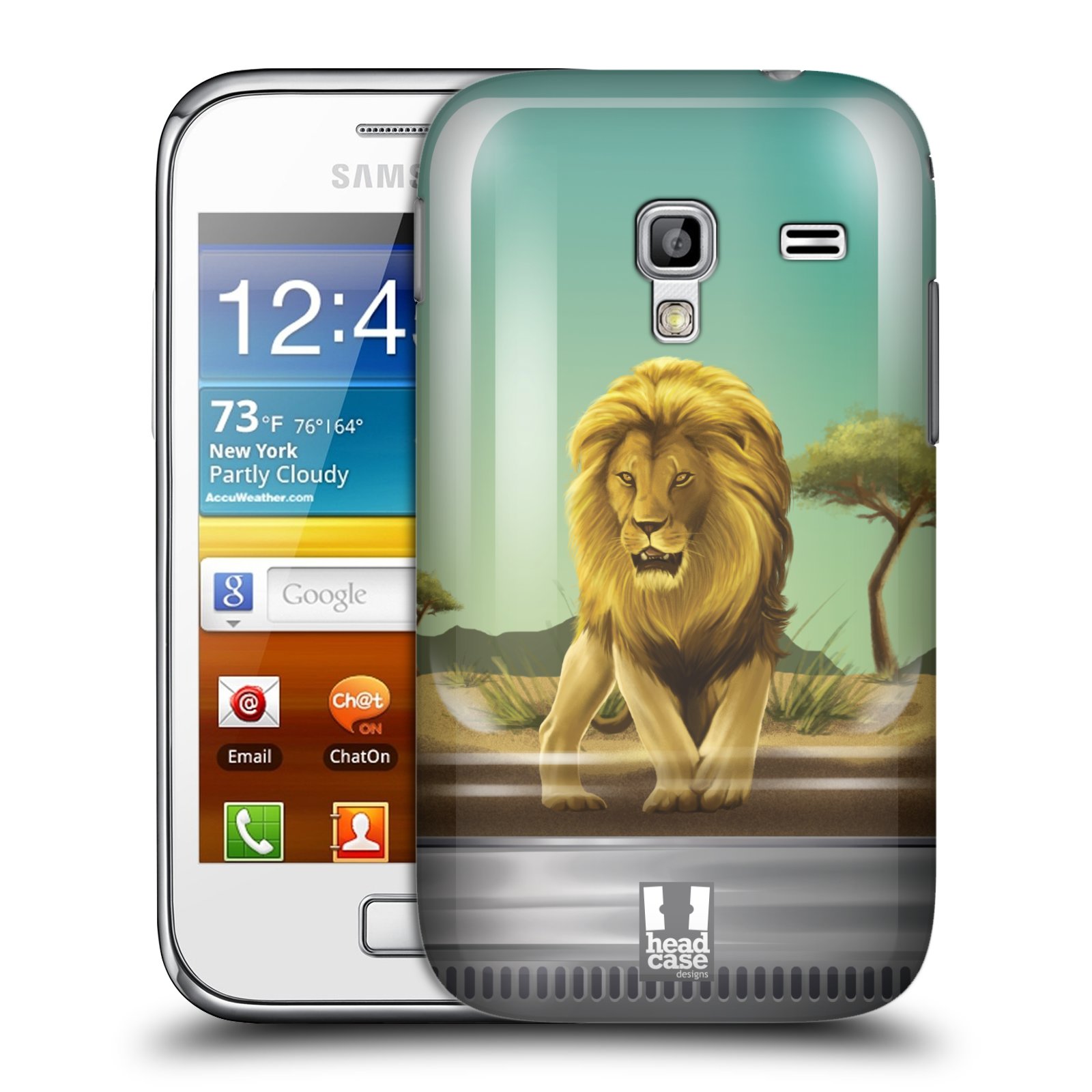 HEAD CASE plastový obal na mobil SAMSUNG GALAXY ACE PLUS (S7500) vzor Zvířátka v těžítku lev