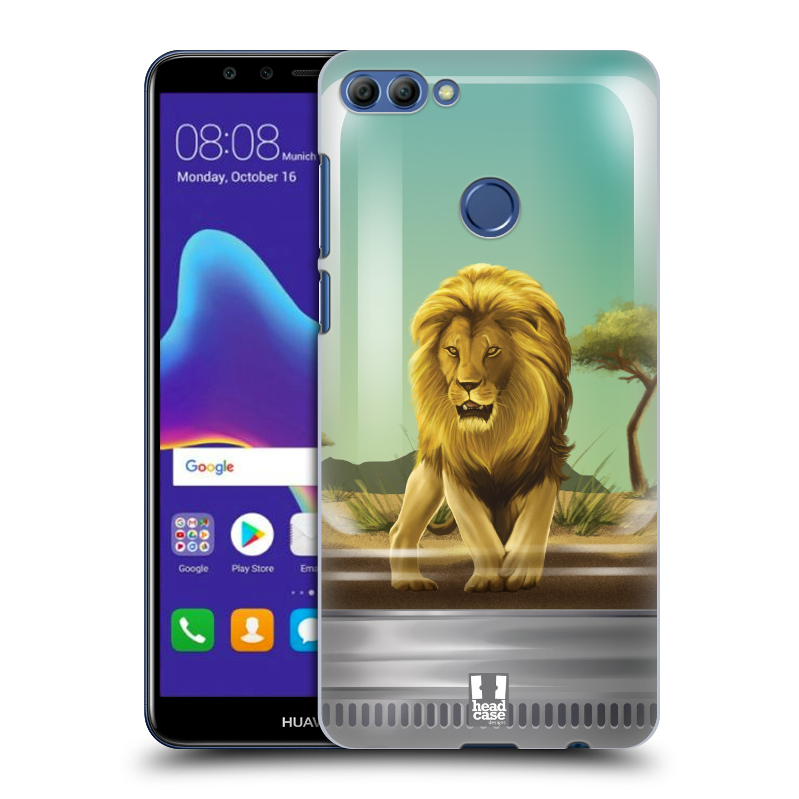 HEAD CASE plastový obal na mobil Huawei Y9 2018 vzor Zvířátka v těžítku lev