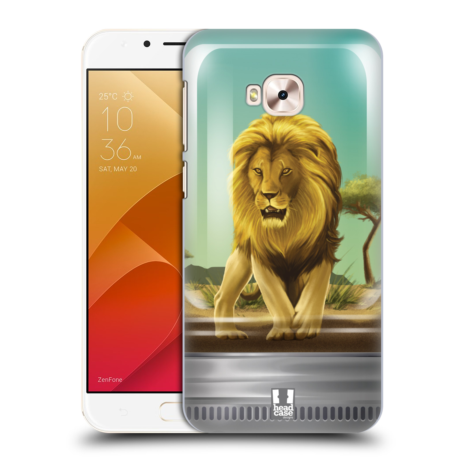 HEAD CASE plastový obal na mobil Asus Zenfone 4 Selfie Pro ZD552KL vzor Zvířátka v těžítku lev