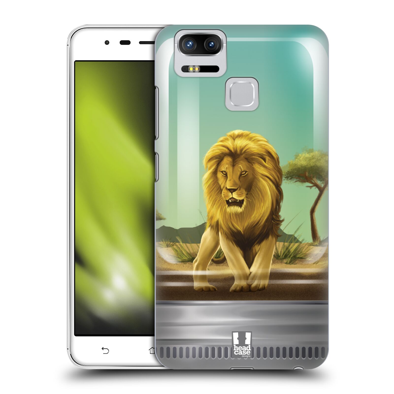 HEAD CASE plastový obal na mobil Asus Zenfone 3 Zoom ZE553KL vzor Zvířátka v těžítku lev