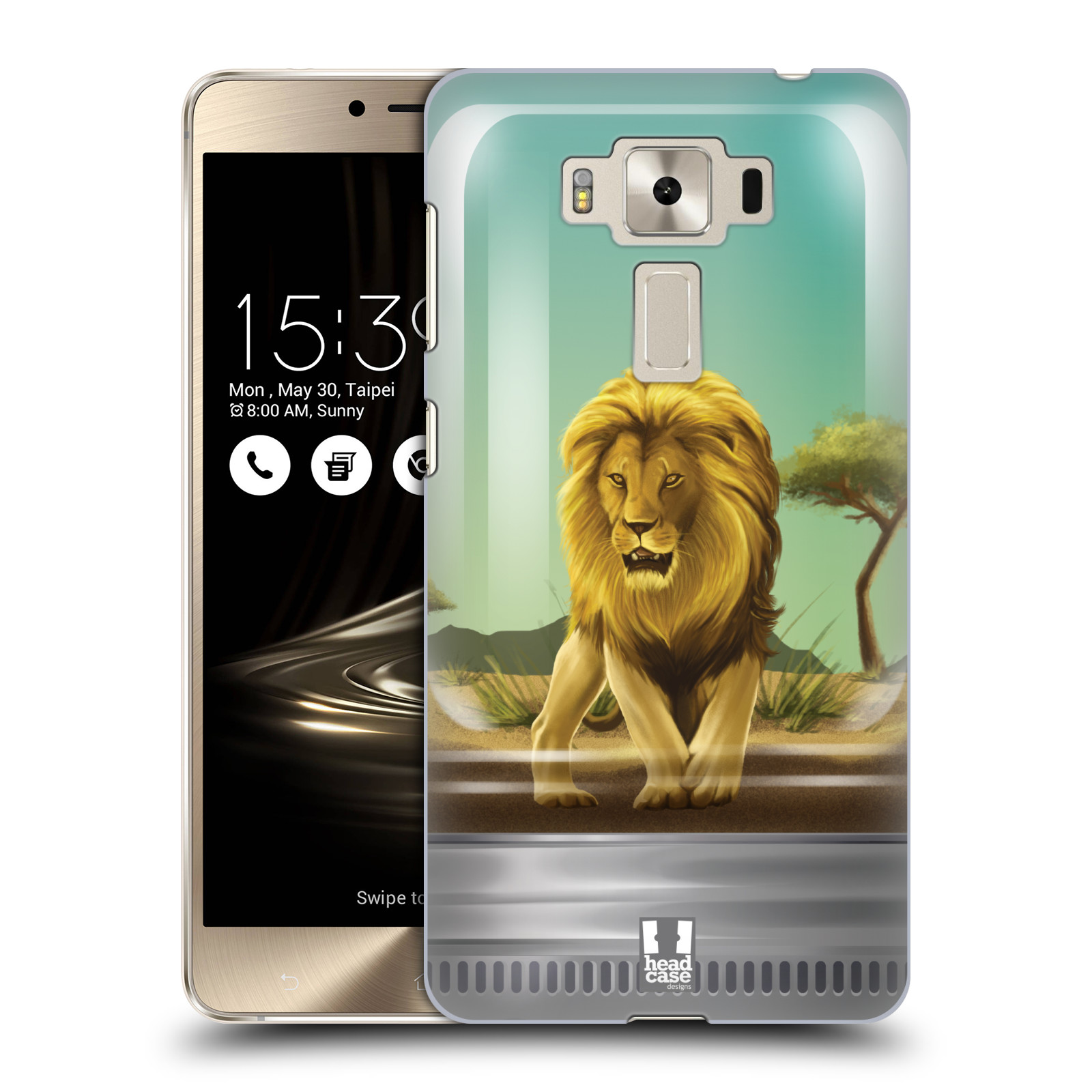HEAD CASE plastový obal na mobil Asus Zenfone 3 DELUXE ZS550KL vzor Zvířátka v těžítku lev