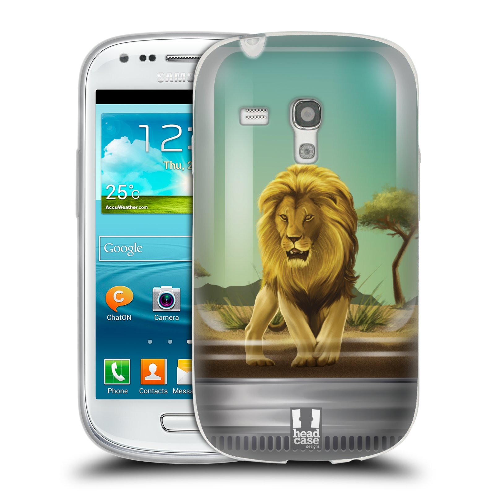 HEAD CASE silikonový obal na mobil Samsung Galaxy S3 MINI i8190 vzor Zvířátka v těžítku lev