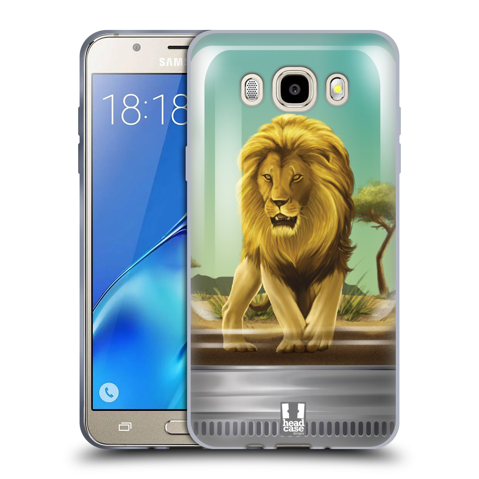 HEAD CASE silikonový obal, kryt na mobil Samsung Galaxy J5 2016, J510, J510F, (J510F DUAL SIM) vzor Zvířátka v těžítku lev