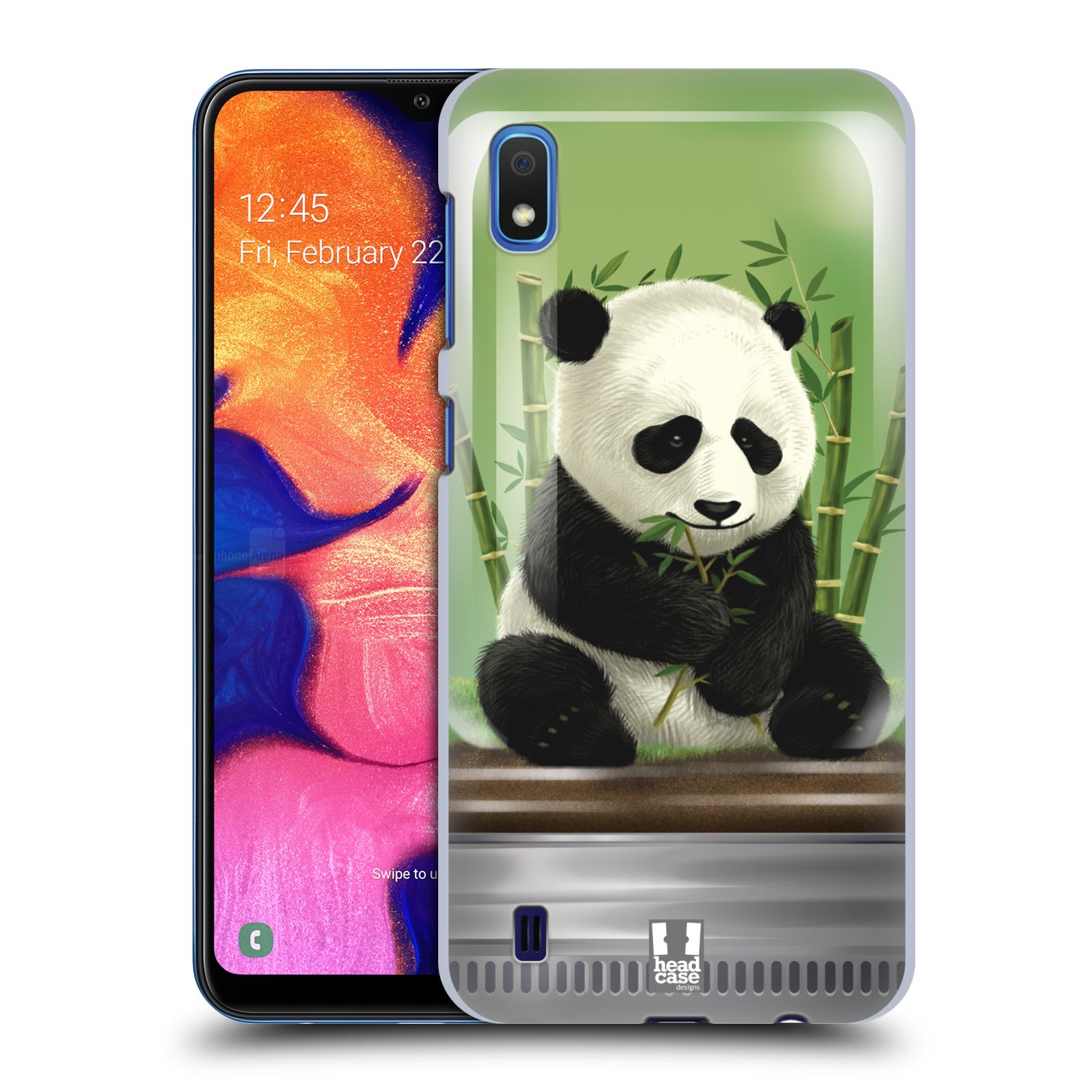 Pouzdro na mobil Samsung Galaxy A10 - HEAD CASE - vzor Zvířátka v těžítku panda
