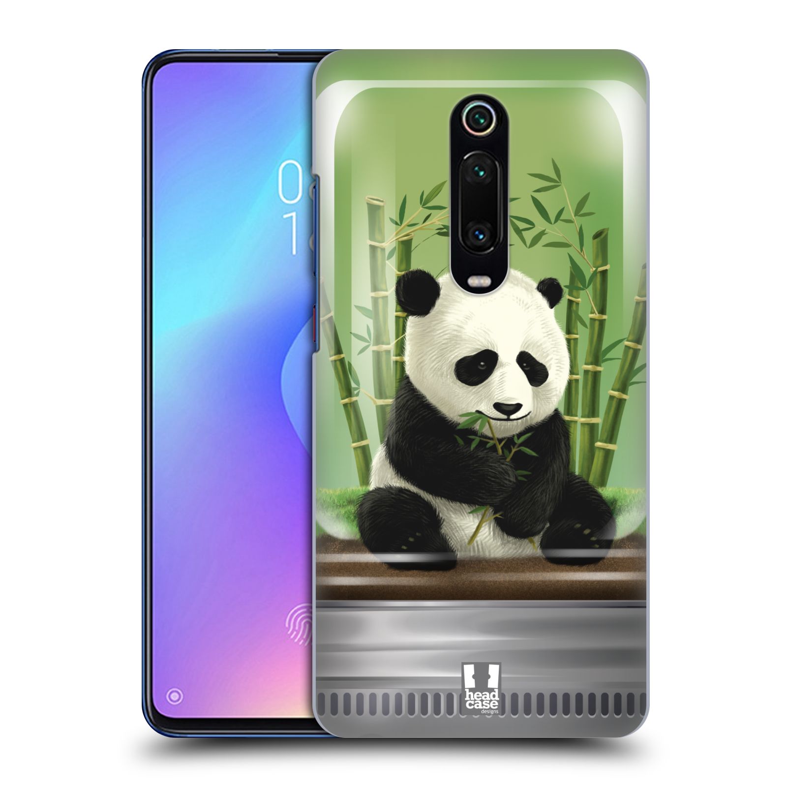 Pouzdro na mobil Xiaomi Mi 9T PRO - HEAD CASE - vzor Zvířátka v těžítku panda