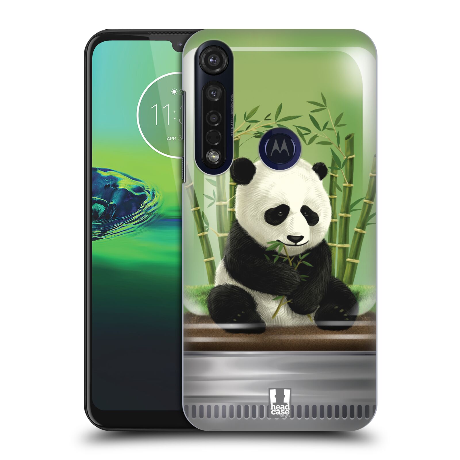 Pouzdro na mobil Motorola Moto G8 PLUS - HEAD CASE - vzor Zvířátka v těžítku panda