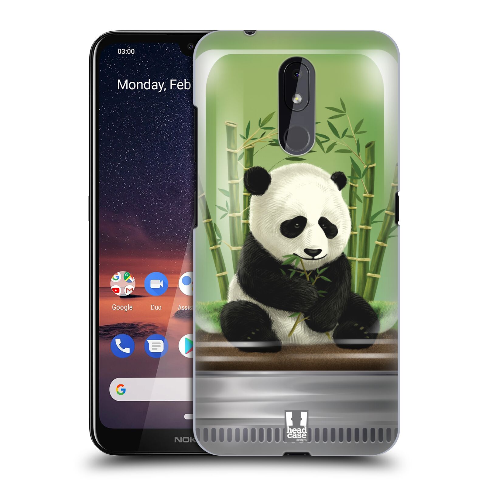 Pouzdro na mobil Nokia 3.2 - HEAD CASE - vzor Zvířátka v těžítku panda
