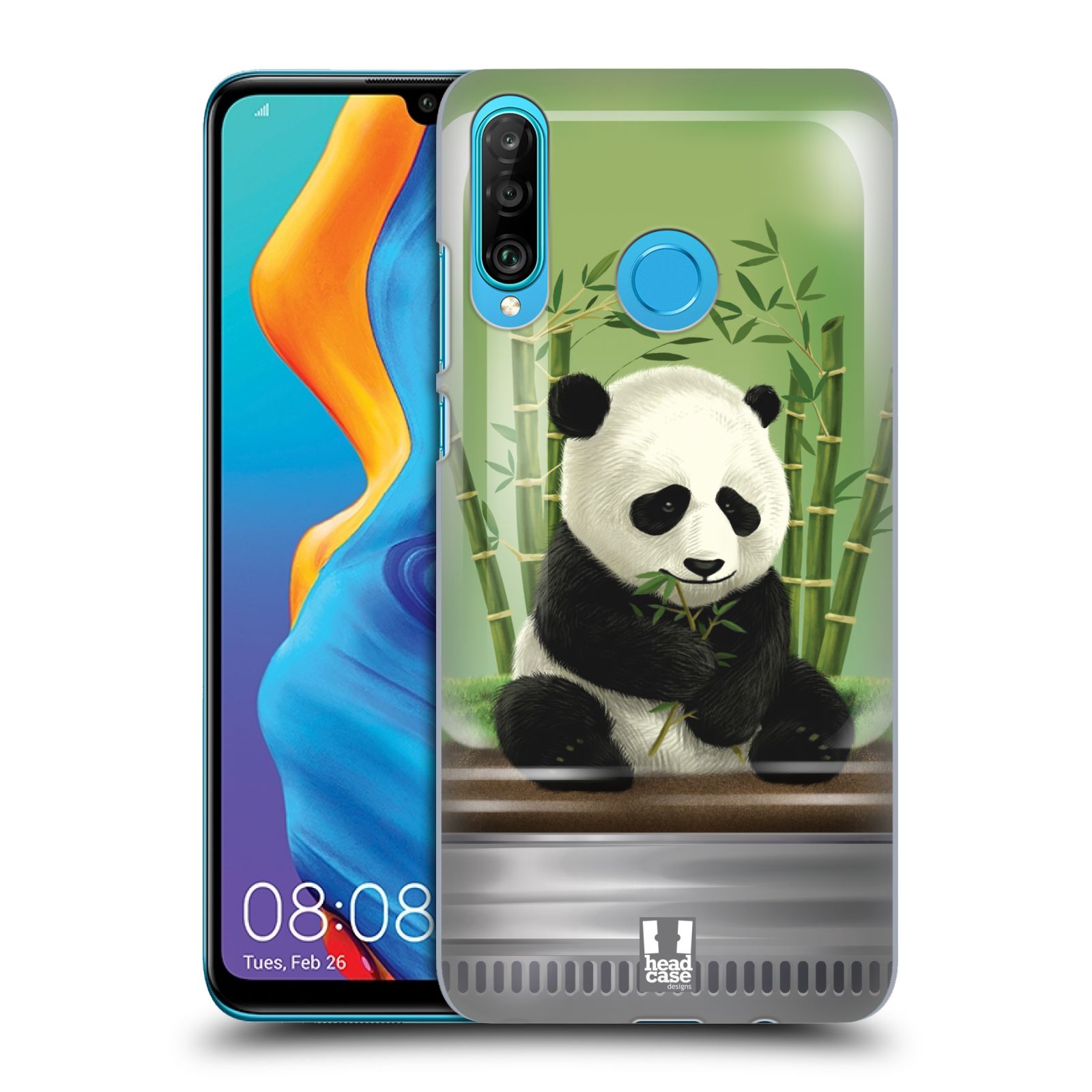 Pouzdro na mobil Huawei P30 LITE - HEAD CASE - vzor Zvířátka v těžítku panda