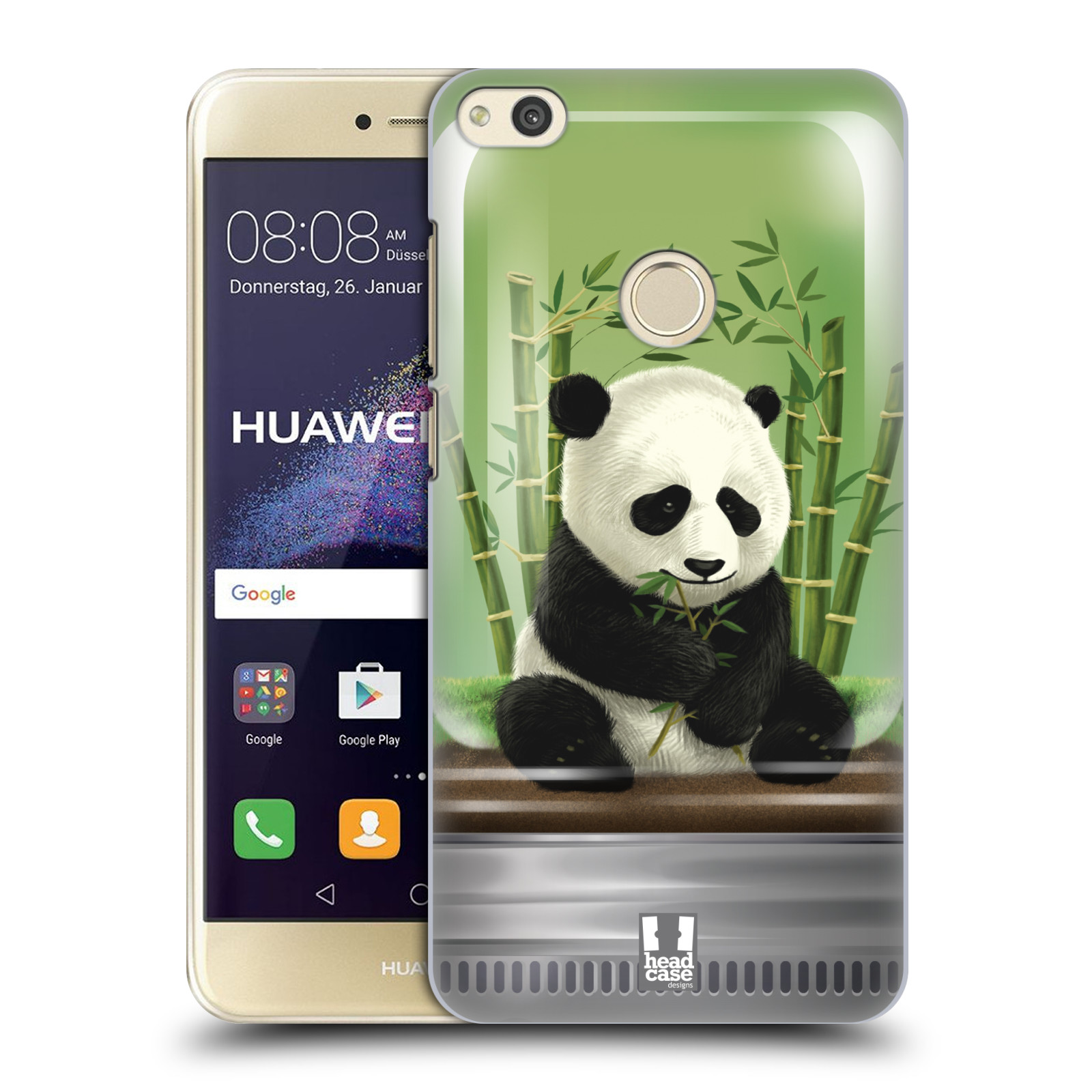 HEAD CASE silikonový obal na mobil Huawei P8 LITE 2017 vzor Zvířátka v těžítku panda