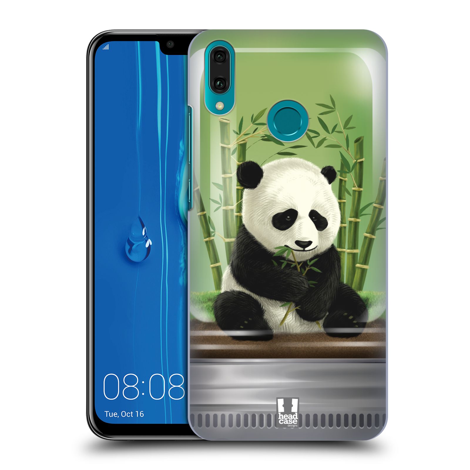 Pouzdro na mobil Huawei Y9 2019 - HEAD CASE - vzor Zvířátka v těžítku panda