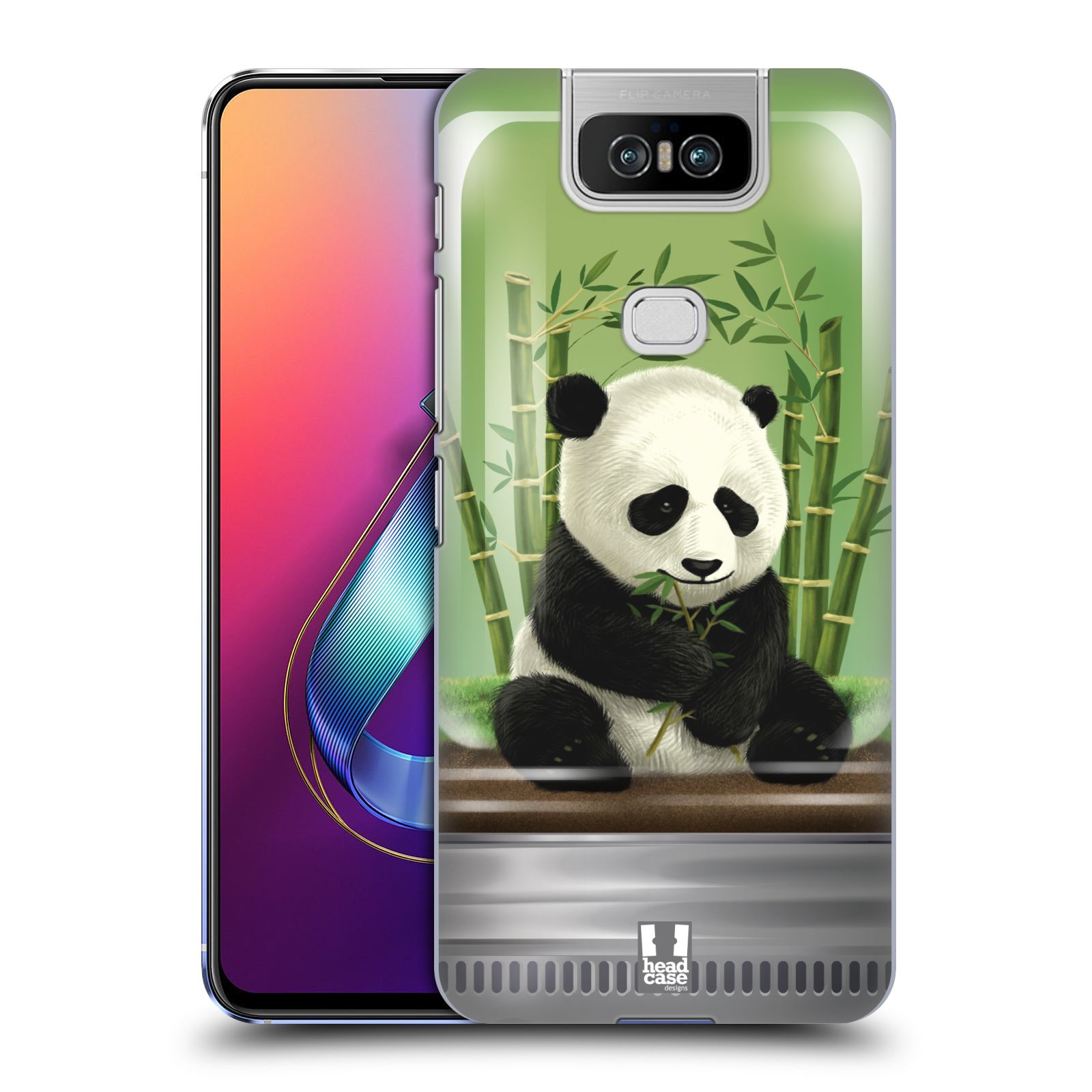 Pouzdro na mobil Asus Zenfone 6 ZS630KL - HEAD CASE - vzor Zvířátka v těžítku panda
