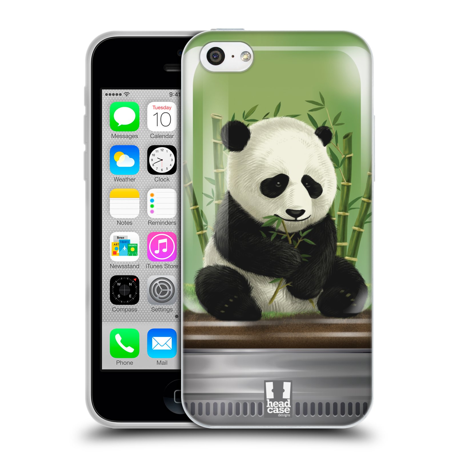 HEAD CASE silikonový obal na mobil Apple Iphone 5C vzor Zvířátka v těžítku panda