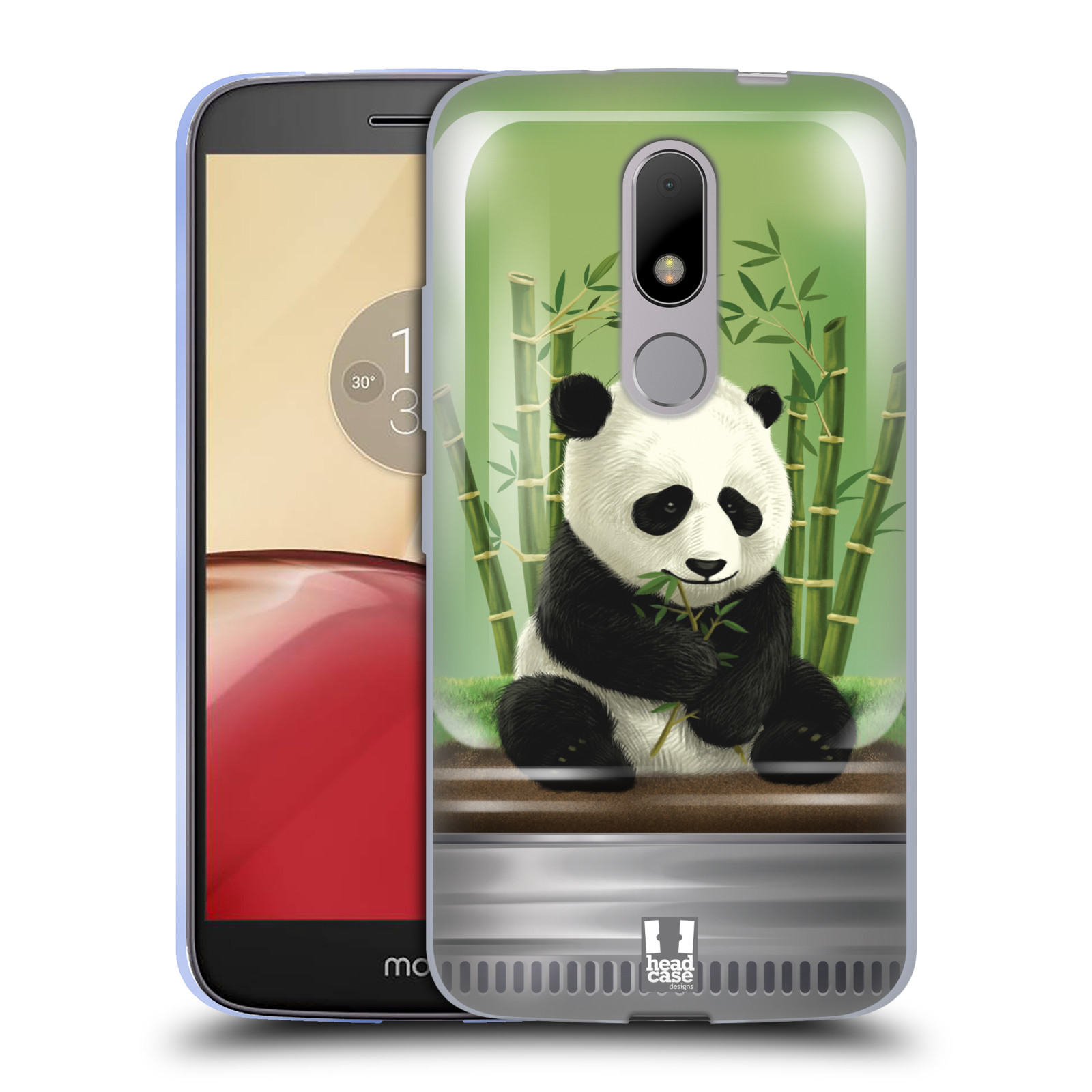 HEAD CASE silikonový obal na mobil Lenovo Moto M vzor Zvířátka v těžítku panda