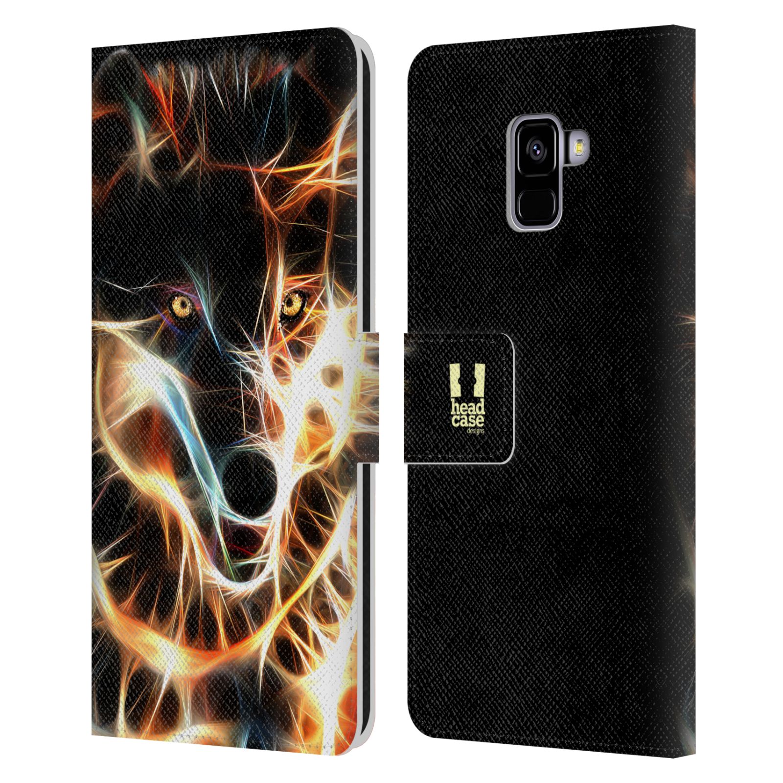 Pouzdro na mobil Samsung Galaxy A8 PLUS 2018 - Head Case - Ohnivý vlk