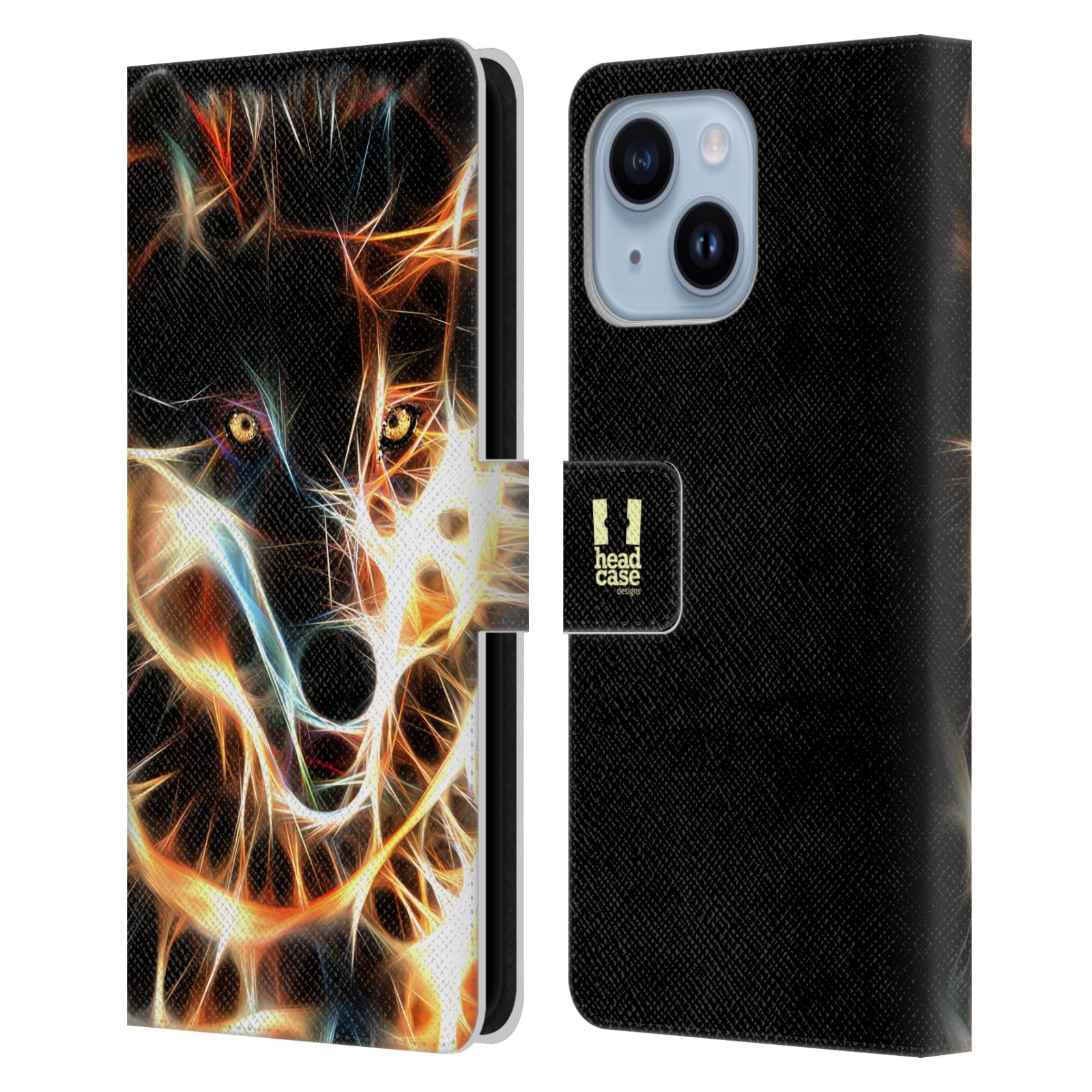 HEAD CASE Pouzdro pro mobil Apple Iphone 14 PLUS - Zářící Vlk