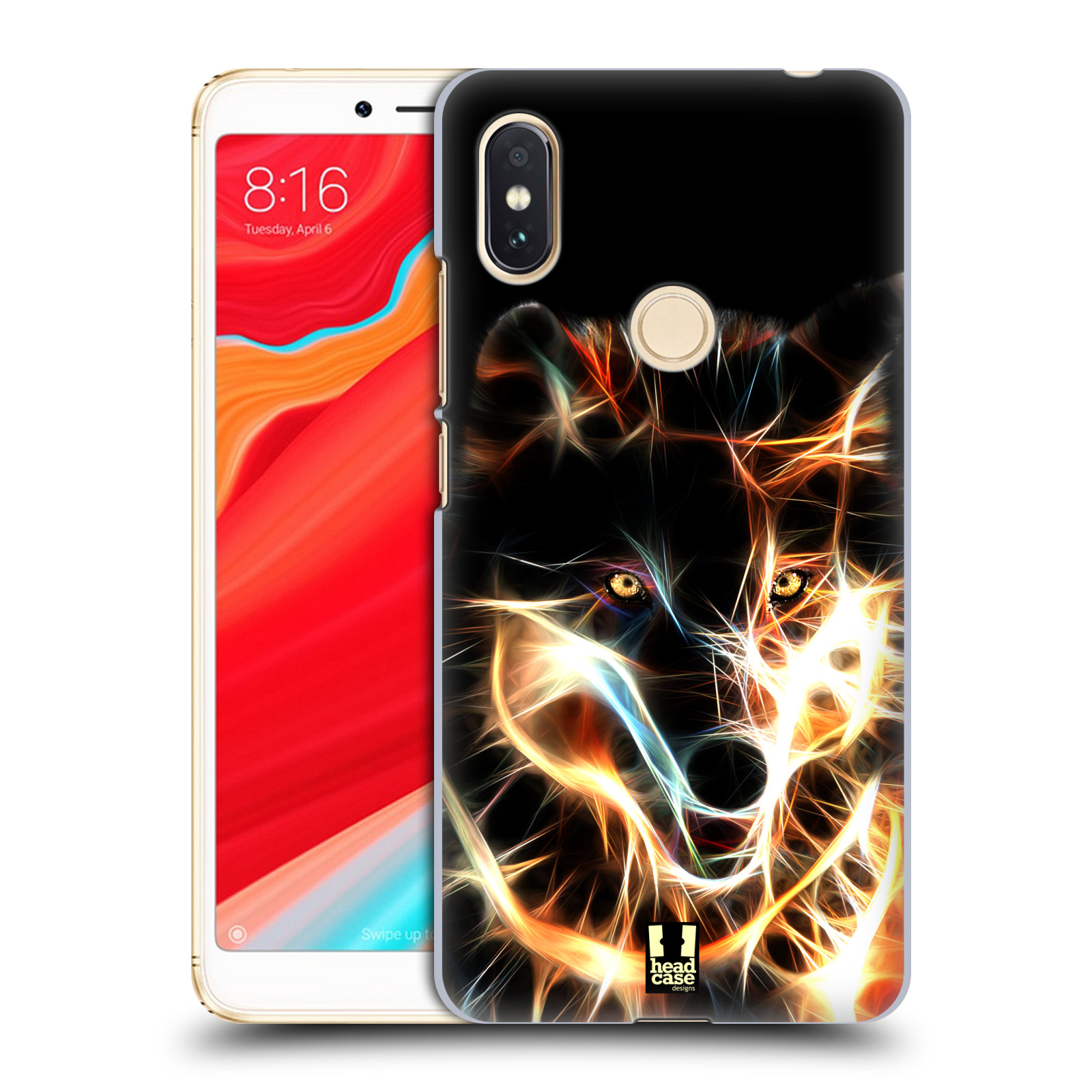 Pouzdro na mobil Xiaomi Redmi S2 - HEAD CASE - Ohnivý vlk