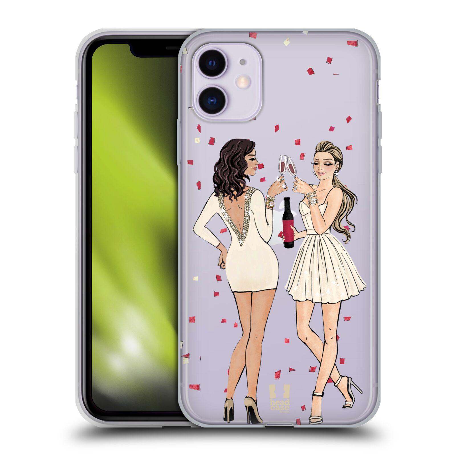 Silikonový obal na mobil Apple Iphone 11 - HEAD CASE - 2 Děvčata a šampaňské