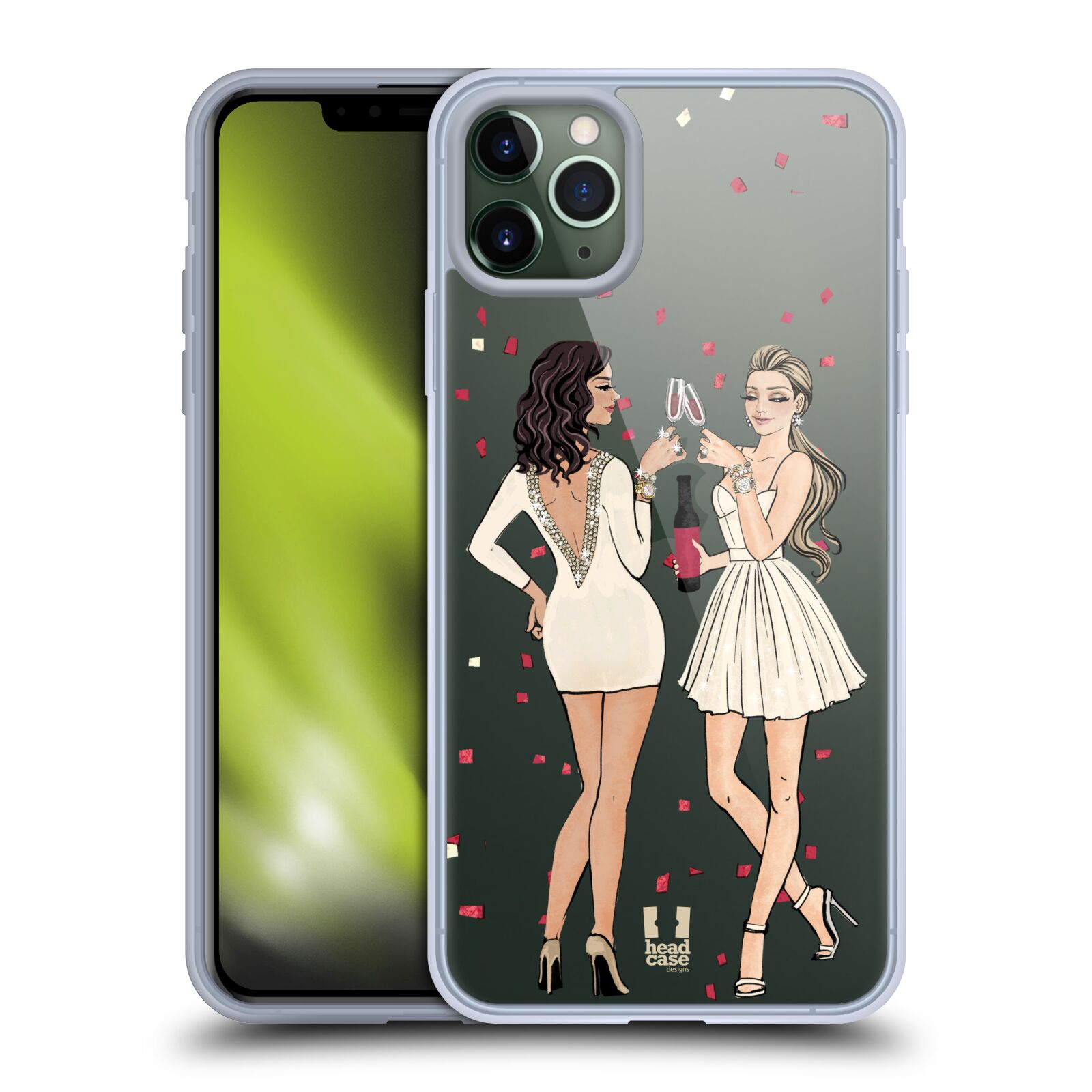 Silikonový obal na mobil Apple Iphone 11 PRO MAX - HEAD CASE - 2 Děvčata a šampaňské