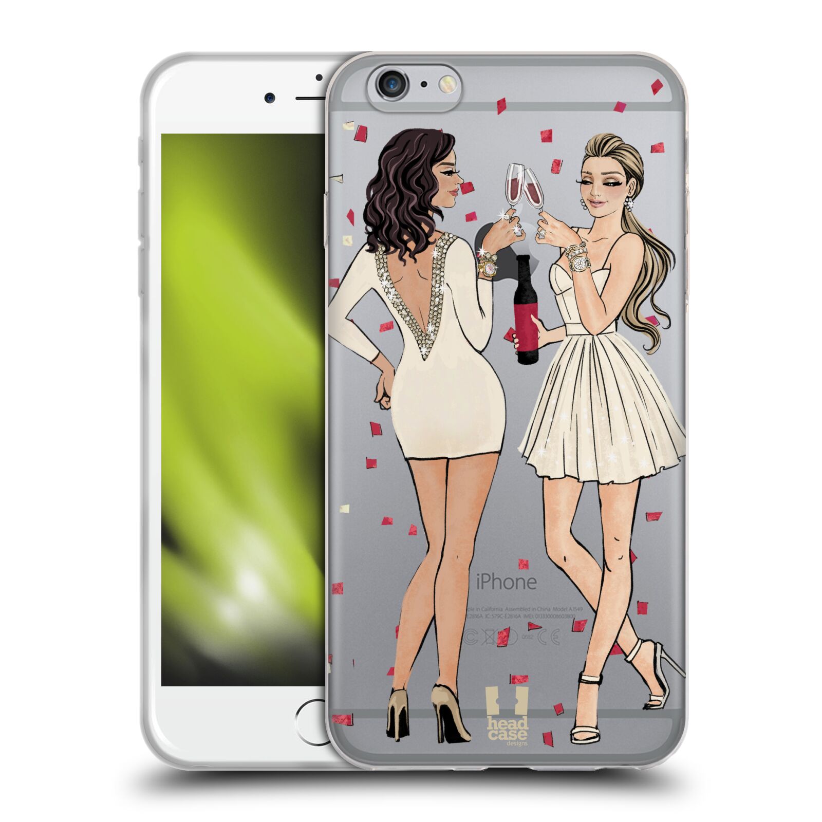 Silikonový obal na mobil Apple Iphone 6+ / 6S Plus - HEAD CASE - 2 Děvčata a šampaňské