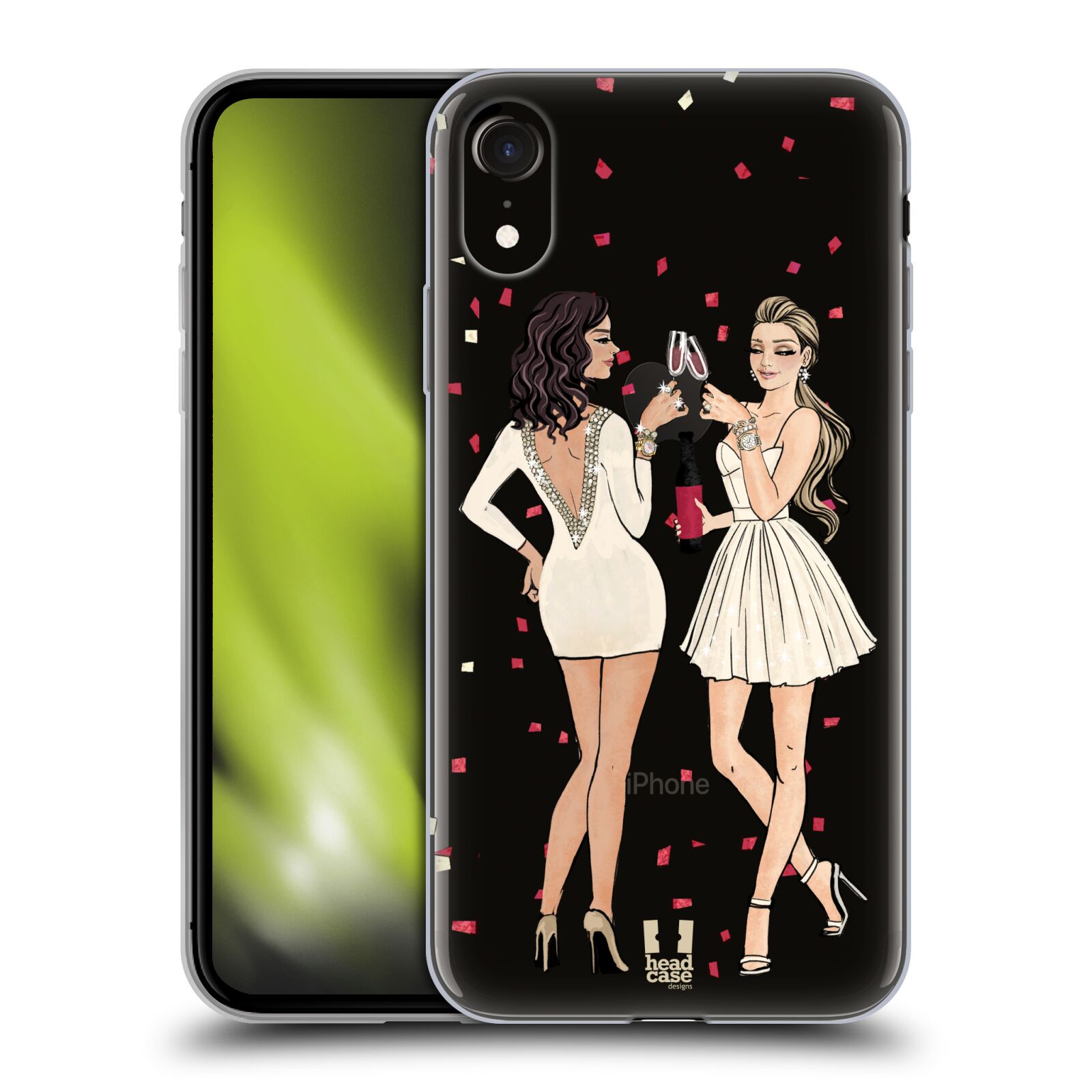 Silikonový obal na mobil Apple Iphone XR - HEAD CASE - 2 Děvčata a šampaňské