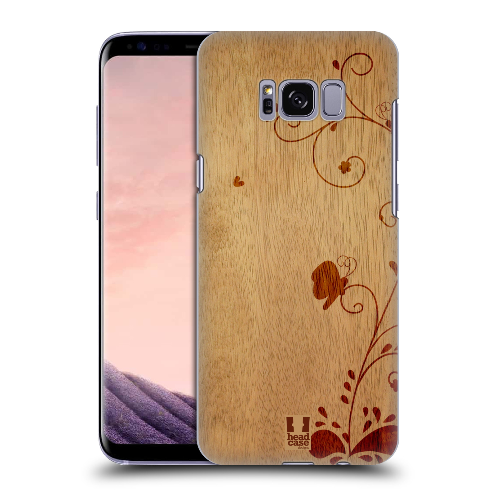HEAD CASE plastový obal na mobil Samsung Galaxy S8 vzor Dřevěné umění KVĚTINA