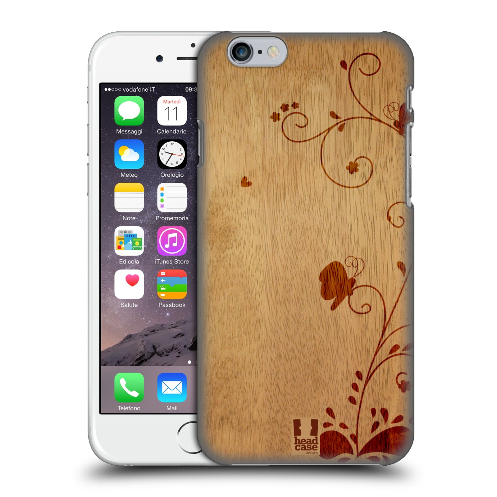 Plastové pouzdro pro mobil Apple Iphone 6/6S vzor Dřevěné umění KVĚTINA
