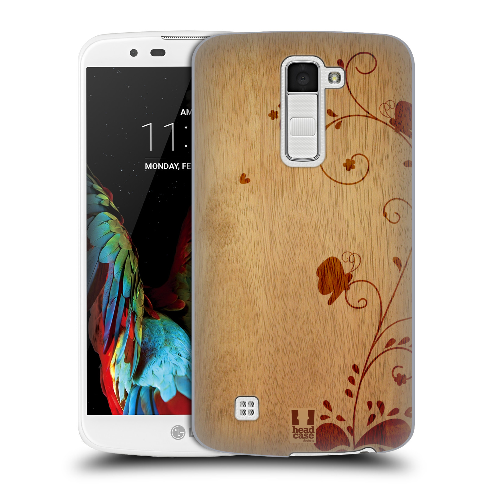 HEAD CASE plastový obal na mobil LG K10 vzor Dřevěné umění KVĚTINA