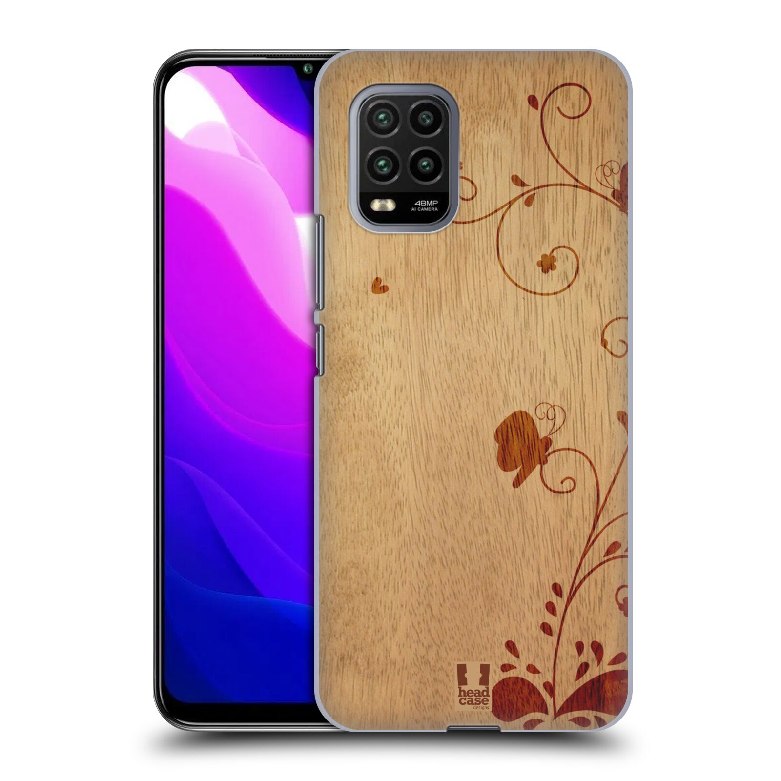 Zadní kryt, obal na mobil Xiaomi Mi 10 LITE vzor Dřevěné umění KVĚTINA