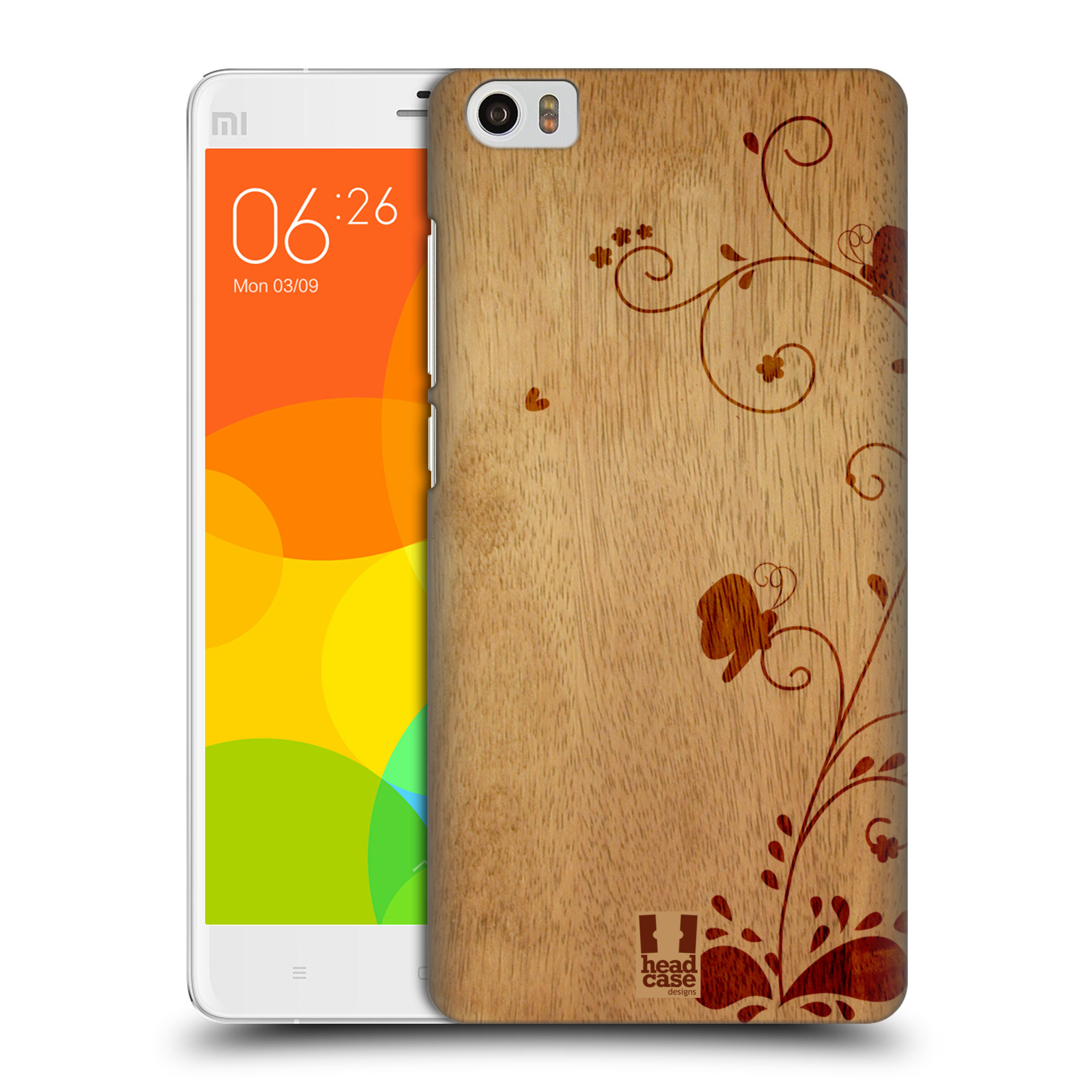 HEAD CASE pevný plastový obal na mobil XIAOMI Mi Note vzor Dřevěné umění KVĚTINA