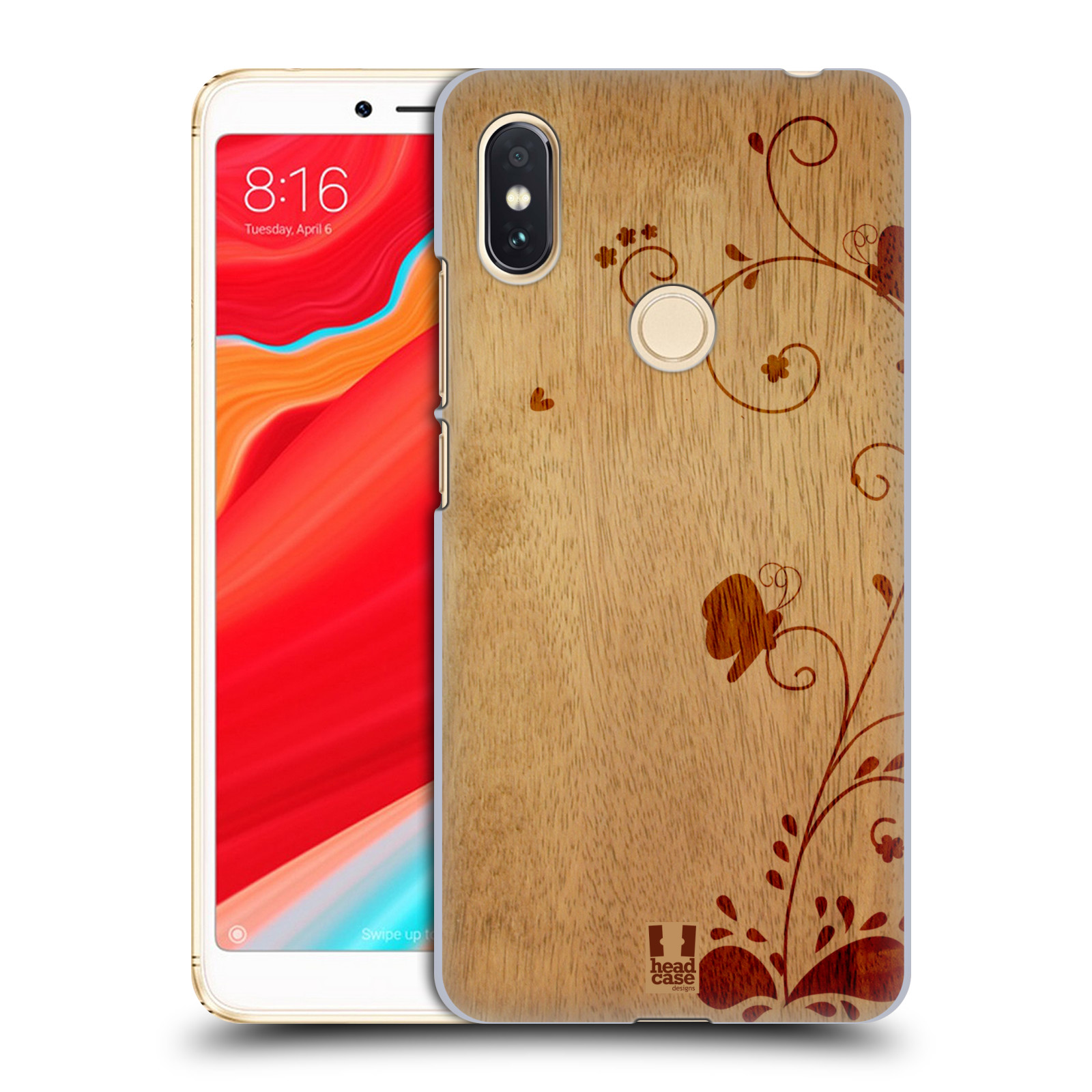 HEAD CASE plastový obal na mobil Xiaomi Redmi S2 vzor Dřevěné umění KVĚTINA