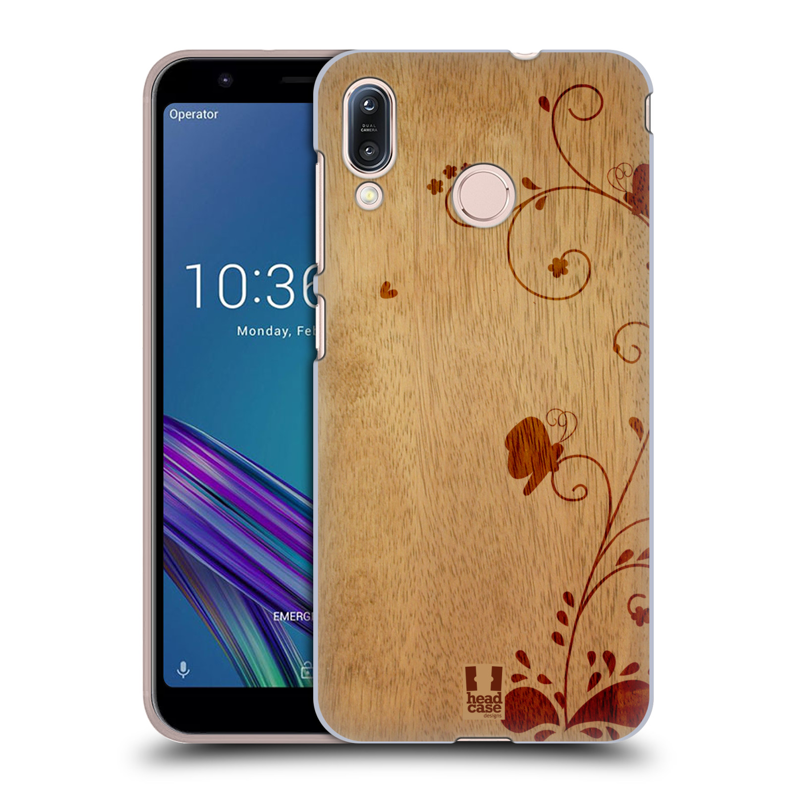 Pouzdro na mobil Asus Zenfone Max M1 (ZB555KL) - HEAD CASE - vzor Dřevěné umění KVĚTINA