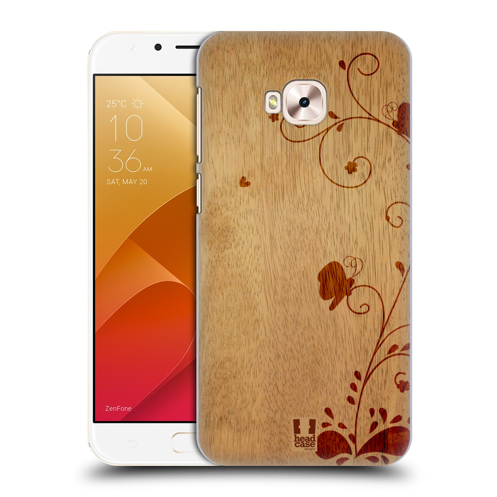 HEAD CASE plastový obal na mobil Asus Zenfone 4 Selfie Pro ZD552KL vzor Dřevěné umění KVĚTINA
